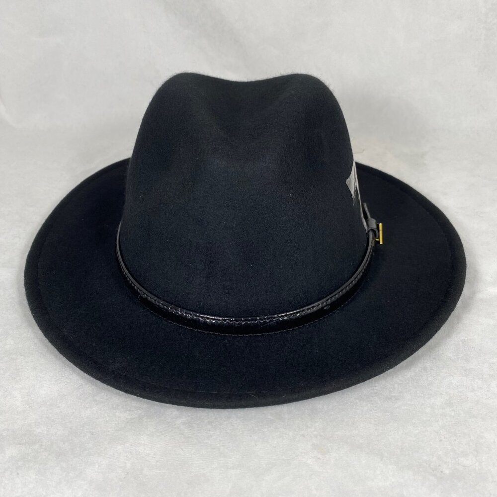 NEW - Stacy Adams Pinch Front Classic Fedora Hat SAW569-BLK